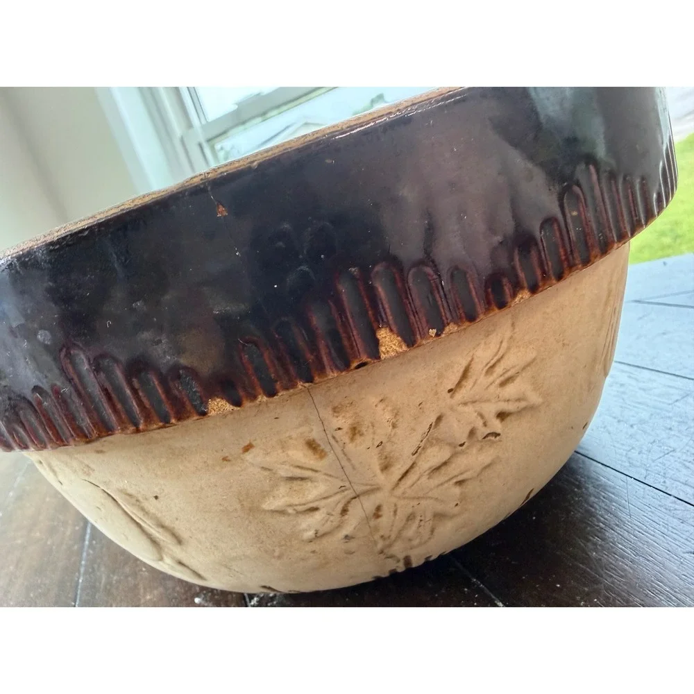 1930s Cook-Rite Cookin-Ware Health Economy Stoneware Mixing Bowl Pat 91285